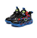 Tênis Infantil 3D Homem Aranha com LED Sport Fashion Azul