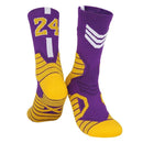 Meia Cano Alto Infantil Basquete Roxo