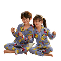 Pijama Infantil Masculino Feminino Confortável Pokémon (Cinza)