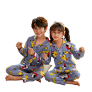 Pijama Infantil Masculino Feminino Confortável Pokémon (Cinza)