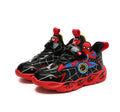 Tênis Infantil 3D Homem Aranha com LED Sport Fashion Vermelho