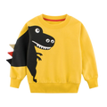 Blusa Moletom Infantil Menino Dinossauro (Amarelo)