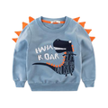 Blusa Moletom Infantil Menino Dinossauro (Azul)