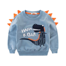 Blusa Moletom Infantil Menino Dinossauro (Azul)