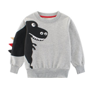 Blusa Moletom Infantil Menino Dinossauro (Cinza)