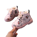 Bota Infantil Feminina Coturno Luxo (Rosa)
