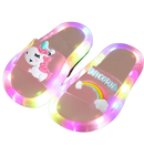 Chinelo Infantil Feminino com LED (Unicórnio Rosa)