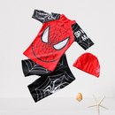 Conjunto Infantil Praia Proteção UV + Touca Homem Aranha (Preto)