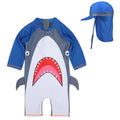 Conjunto Praia Infantil UV com Chapéu (Tubarão 2)