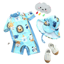 Conjunto Proteção UV Bebê + Chapéu Bucket Brinde (Azul)