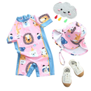 Conjunto Proteção UV Bebê + Chapéu Bucket Brinde (Rosa)