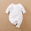 Macacão de Bebê Menina Soft Branco Zebrinha & Girafinha