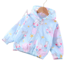 Jaqueta Corta Vento Infantil (Azul Claro Unicórnio Feminino)