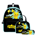 Kit Mochila Lancheira e Estojo Pokémon (Modelo 10)