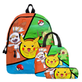 Kit Mochila Lancheira e Estojo Pokémon (Modelo 2)