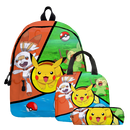 Kit Mochila Lancheira e Estojo Pokémon (Modelo 2)