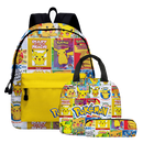 Kit Mochila Lancheira e Estojo Pokémon (Modelo 3)
