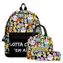 Kit Mochila Lancheira e Estojo Pokémon (Modelo 8)