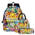 Kit Mochila Lancheira e Estojo Pokémon (Modelo 9)