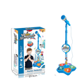 Microfone Infantil Brinquedo com Pedestal (Azul)