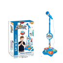 Microfone Infantil Brinquedo com Pedestal (Azul)