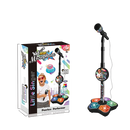 Microfone Infantil Brinquedo com Pedestal (Preto)