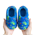 Pantufa Infantil Dinossauro Divertido (Azul)