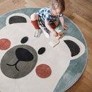 Tapete para Quarto Infantil Redondo Animais
