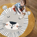Tapete para Quarto Infantil Redondo Animais