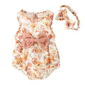 Macaquinho Bebê Feminino Menina Floral Com Laço