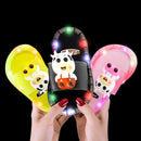 Chinelo Infantil Feminino com LED Vaquinha Divertida