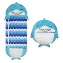 Saco de Dormir Infantil Confortável Pelúcia (Tubarão Azul)
