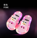 Chinelo Infantil Feminino com LED Vaquinha Divertida