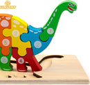 Quebra-Cabeça de Madeira Montessori Animais