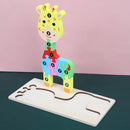 Quebra-Cabeça de Madeira Montessori Animais
