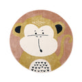 Tapete para Quarto Infantil Redondo Animais (Macaco)