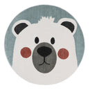 Tapete para Quarto Infantil Redondo Animais (Urso Polar)