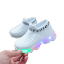 Tênis Infantil Com LED Masculino Feminino (Branco)