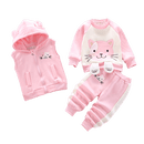 Conjunto Inverno Bebê Plush 3 Peças Masculino Feminino Peludo Ursinho com Capuz - Amor & Mãe