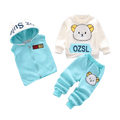 Conjunto Inverno Bebê Plush 3 Peças Masculino Feminino Peludo Ursinho com Capuz - Amor & Mãe