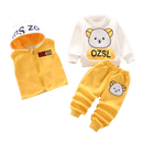 Conjunto Inverno Bebê Plush 3 Peças Masculino Feminino Peludo Ursinho com Capuz - Amor & Mãe