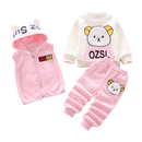 Conjunto Inverno Bebê Plush 3 Peças Masculino Feminino Peludo Ursinho com Capuz - Amor & Mãe
