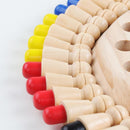 Jogo da Memória das Cores Xadrez Infantil Madeira Montessori - Amor & Mãe