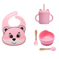 Kit Alimentação Bebê Silicone Com Ventosa - Amor & Mãe