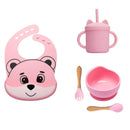 Kit Alimentação Bebê Silicone Com Ventosa - Amor & Mãe