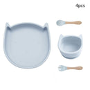 Kit Alimentação Infantil Silicone Bebê com Ventosa - Amor & Mãe