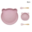 Kit Alimentação Infantil Silicone Bebê com Ventosa - Amor & Mãe