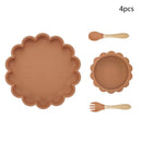 Kit Alimentação Infantil Silicone Bebê com Ventosa - Amor & Mãe