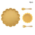 Kit Alimentação Infantil Silicone Bebê com Ventosa - Amor & Mãe