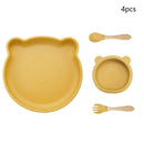 Kit Alimentação Infantil Silicone Bebê com Ventosa - Amor & Mãe